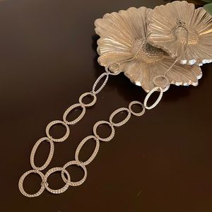 Silver metal necklace